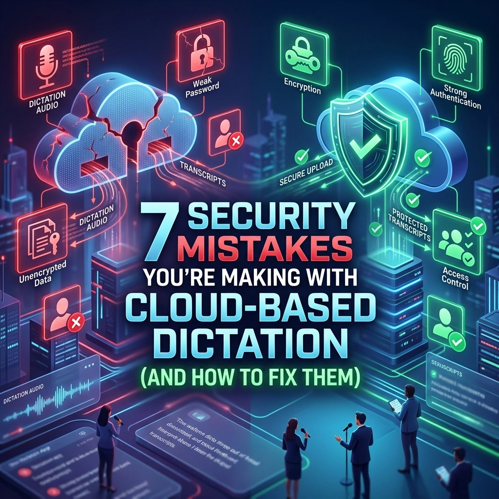 7 Security Mistakes You’re Making with Cloud-Based Dictation (and How to Fix Them)